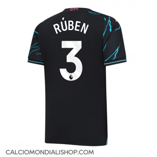 Maglie da calcio Manchester City Ruben Dias #3 Terza Maglia 2023-24 Manica Corta